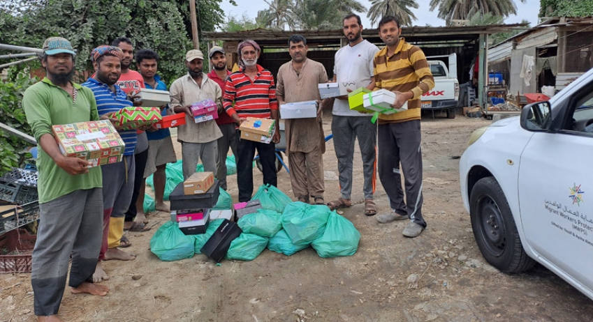 Distribution of goods and dry foods to farmers